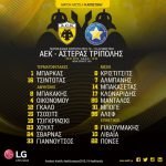 Με Λιβάγια η ΑΕΚ για τη νέα νίκη με Αστέρα Τρίπολης! (ΦΩΤΟ)