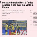 Gazzetta dello Sport: «Ο Παναιτωλικός η μόνη ομάδα που δεν έχει κερδίσει στην Ευρώπη»