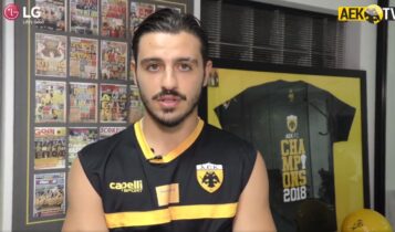 Γαλανόπουλος: «Δεν θα μπορούσα να φανταστώ τον εαυτό μου εκτός ΑΕΚ» (VIDEO)