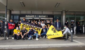 Τρέλα: Υποδοχή ΑΕΚτζήδων στο αεροδρόμιο της Ζυρίχης εν μέσω κορωνοιού! (ΦΩΤΟ)