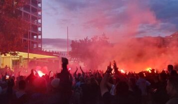 ΠΑΟΚ: Χιλιάδες οπαδοί έξω από το Μακεδονία! (VIDEO)