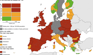 Κορωνοϊός: Σχεδόν όλη η Ευρώπη στο «κόκκινο»