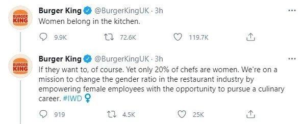 Burger King: Σάλος με tweet με σεξιστικά στερεότυπα