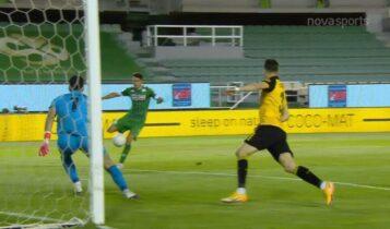Παναθηναϊκός-ΑΕΚ: Ο Τσιντώτας έσωσε το γκολ με εντυπωσιακή επέμβαση! (VIDEO)