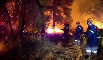 Μαίνεται η φωτιά στην Κορινθία - Εκκενώνονται οικισμοί (VIDEO)