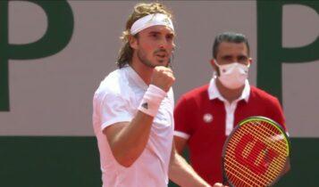 Rolland Garros: Με δυναμικό τένις το 1-0 ο Τσιτσιπάς απέναντι στον Καρένιο Μπούστα (VIDEO)
