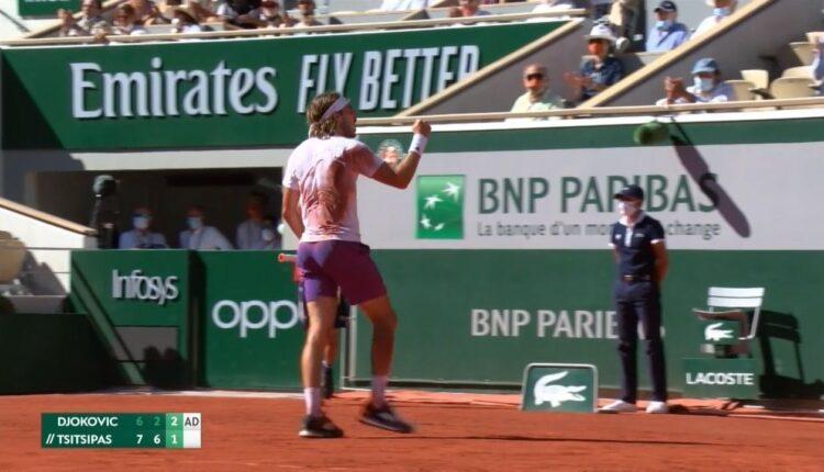 Roland Garros:  Με μαγική διαγώνιο «έσβησε» το πλεονέκτημα του Τζόκοβιτς ο Τσιτσιπάς (VIDEO)