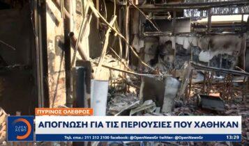 Φωτιά στη Βαρυμπόμπη: Απόγνωση για τις περιουσίες που χάθηκαν (VIDEO)