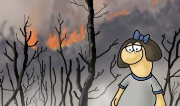Το σκίτσο του Αρκά για τις πυρκαγιές (ΦΩΤΟ)