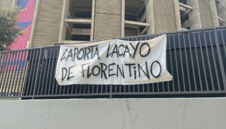 Πανό κατά Λαπόρτα στη Βαρκελώνη: «Εσύ διακοπές και ο Μέσι στο Παρίσι - Φερέφωνο του Πέρεθ» (ΦΩΤΟ)