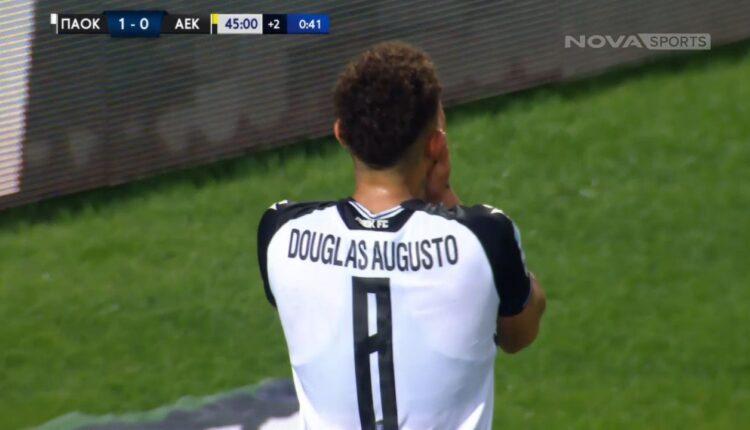 ΠΑΟΚ-ΑΕΚ: Η ευκαιρία του Αουγκούστο για το 2-0 (VIDEO)