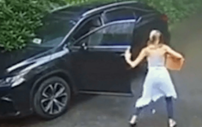 Πήγε να μπει στο αμάξι της και βρήκε αρκούδα στη θέση του οδηγού (VIDEO)