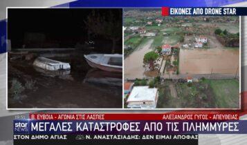 Εικόνες καταστροφής στις πυρόπληκτες περιοχές στην Εύβοια (VIDEO)