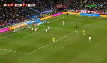 Σουηδία-Ελλάδα: Πέναλτι του Μαυροπάνου, 1-0 ο Φόρσμπεργκ (VIDEO)