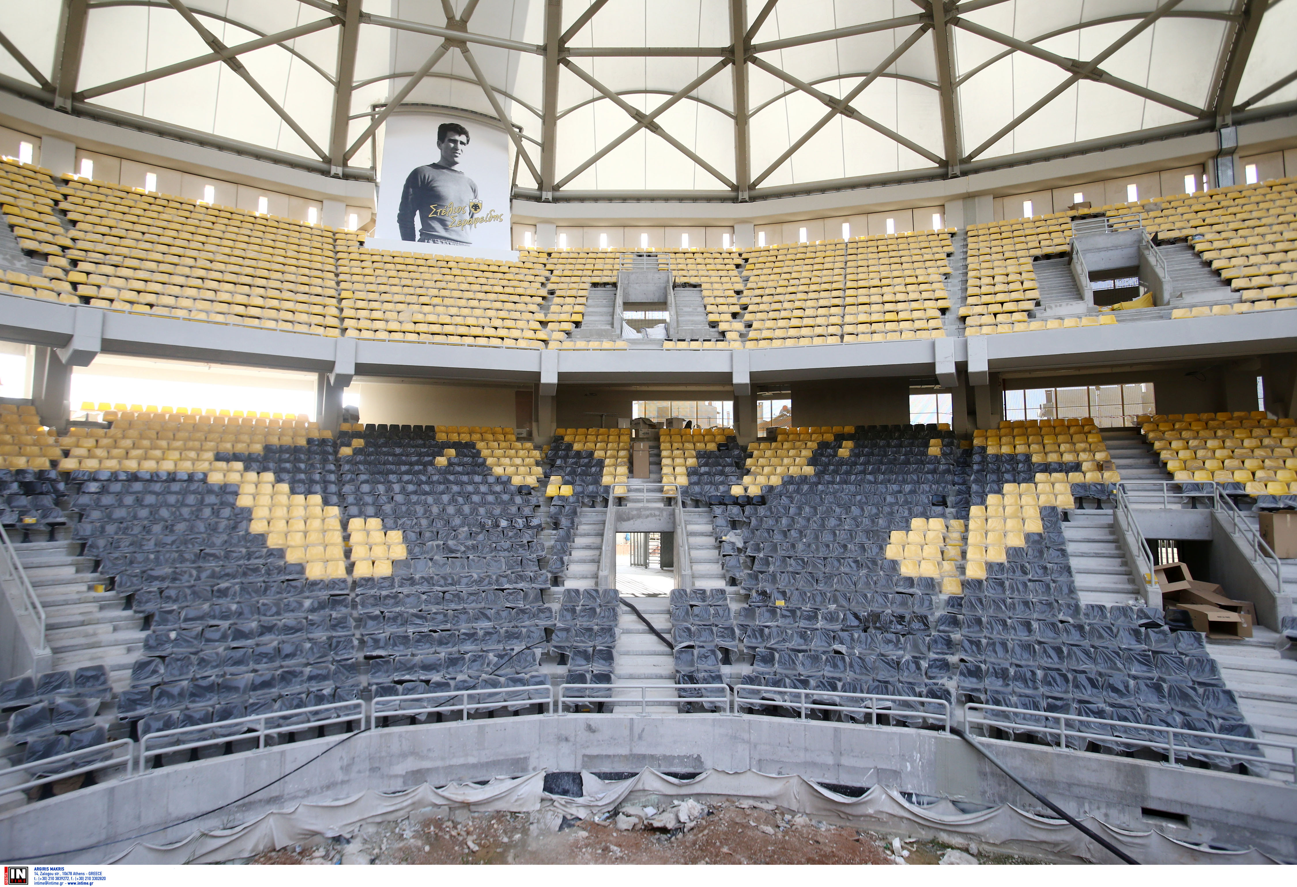 «OPAP Arena»: Εικόνες από τον Δικέφαλο Αετό στο γήπεδο της ΑΕΚ