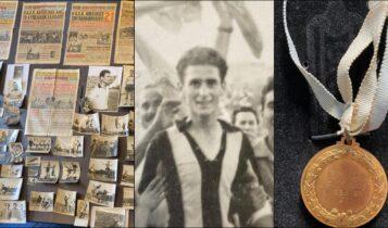 Σπουδαία δωρεά για του Μουσείο της ΑΕΚ από τον παλαίμαχο Γιάννη Χανιώτη -Δίνει το μετάλλιό του από το Κύπελλο του '56 (ΦΩΤΟ)