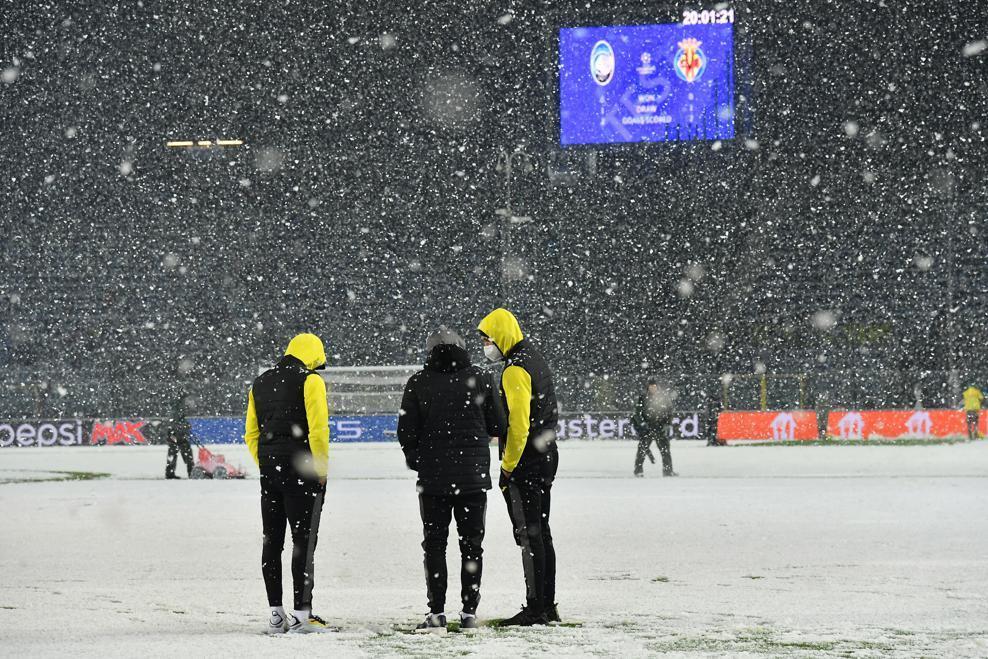 Champions League: Αναβλήθηκε λόγω του χιονιά το Αταλάντα - Βιγιαρεάλ (ΦΩΤΟ)
