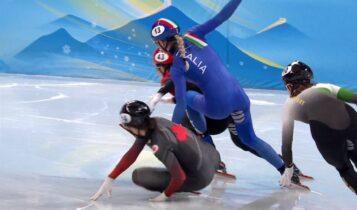 Χειμερινοί Ολυμπιακοί Αγώνες: Τρομερή καραμπόλα στον τελικό του πατινάζ ταχύτητας (VIDEO)