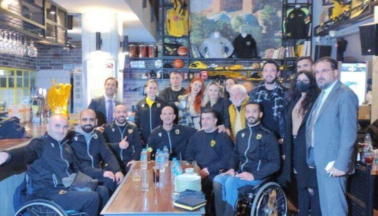 ΑΕΚ: Μπάσκετ με αμαξίδιο και Futsal έκοψαν την πίτα στην «Βυζαντινή Γωνιά»