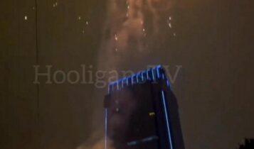 Οι οπαδοί της Γαλατάσαραϊ έριξαν πυροτεχνήματα στο ξενοδοχείο της Μπαρτσελόνα (VIDEO)