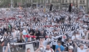 Έκαναν την Βαρκελώνη...Φρανκφούρτη οι 30.000 οπαδοί της Άιντραχτ (VIDEO)