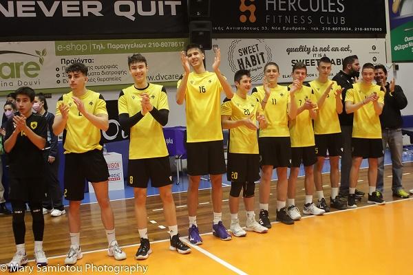 ΑΕΚ: Η Κ-21 βόλεϊ αγοριών ολοκλήρωσε τις υποχρεώσεις στο Πανελλήνιο πρωτάθλημα