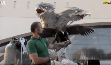 Ο Αετός της ΑΕΚ… συνάντησε τον ατσάλινο αετό στην «OPAP Arena»! (VIDEO)