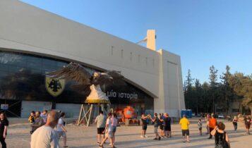 ΑΕΚ: Χαμός από κόσμο στην «OPAP Arena - Αγία Σοφιά» για τον αετό (VIDEO)