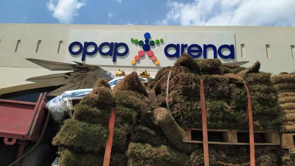 Έφτασε το χορτάρι για την «OPAP Arena»! (ΦΩΤΟ)