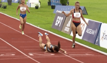 Στίβος: Αθλήτρια του Παναθηναϊκού έχασε το χρυσό γιατί έπεσε πριν τον τερματισμό! (VIDEO)