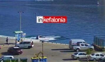 Κεφαλονιά: VIDEO ντοκουμέντο από την πτώση αυτοκινήτου στο λιμάνι - Νεκρός ο 35χρονος οδηγός