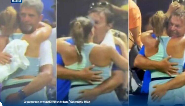 Σάλος στο US Open: Πατέρας και προπονητής έπιασαν τα οπίσθια 16χρονης! - Την φίλησε και στο στόμα! (VIDEO)