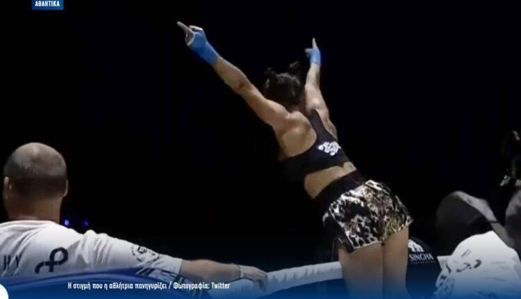 ΦΩΤΙΑ: Αθλήτρια πανηγύρισε έξαλλα και έδειξε το στήθος της στον κοινό! (VIDEO)