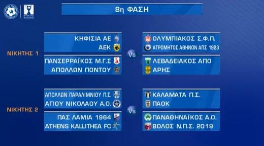 Με Κηφισιά η ΑΕΚ στους «16» του Κυπέλλου Ελλάδος και στο... βάθος Ολυμπιακός!