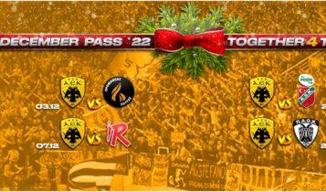 AEK: Εκπτωτικό πακέτο εισιτηρίων για τους αγώνες με Προμηθέα, Ρέτζιο Εμίλια, Καρσίγιακα και ΠΑΟΚ