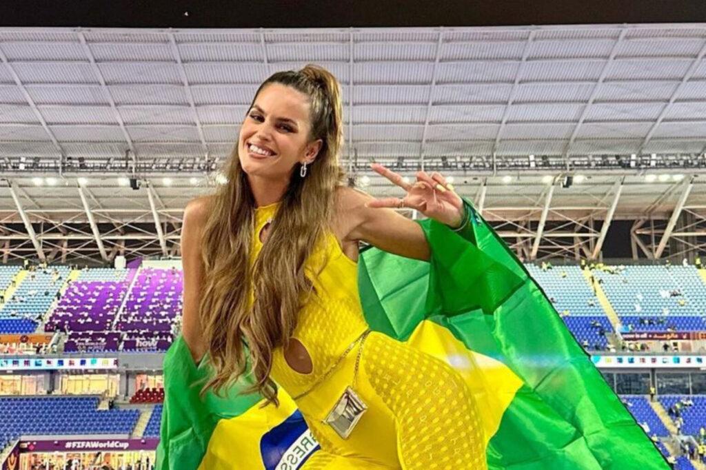 Μουντιάλ 2022: Η Ιζαμπέλ Γκουλάρτ πανηγυρίζει με κολλητό σορτάκι τη νίκη της Βραζιλίας (ΦΩΤΟ)