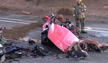 Τρομακτικό δυστύχημα στις ΗΠΑ: Ferrari κόπηκε στη μέση, νεκρός ο οδηγός! (VIDEO)