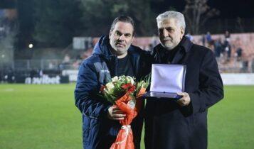 Ο Πανσερραϊκός τίμησε τον πρώην πρόεδρο της ΑΕΚ Στέφανο Μαματζή