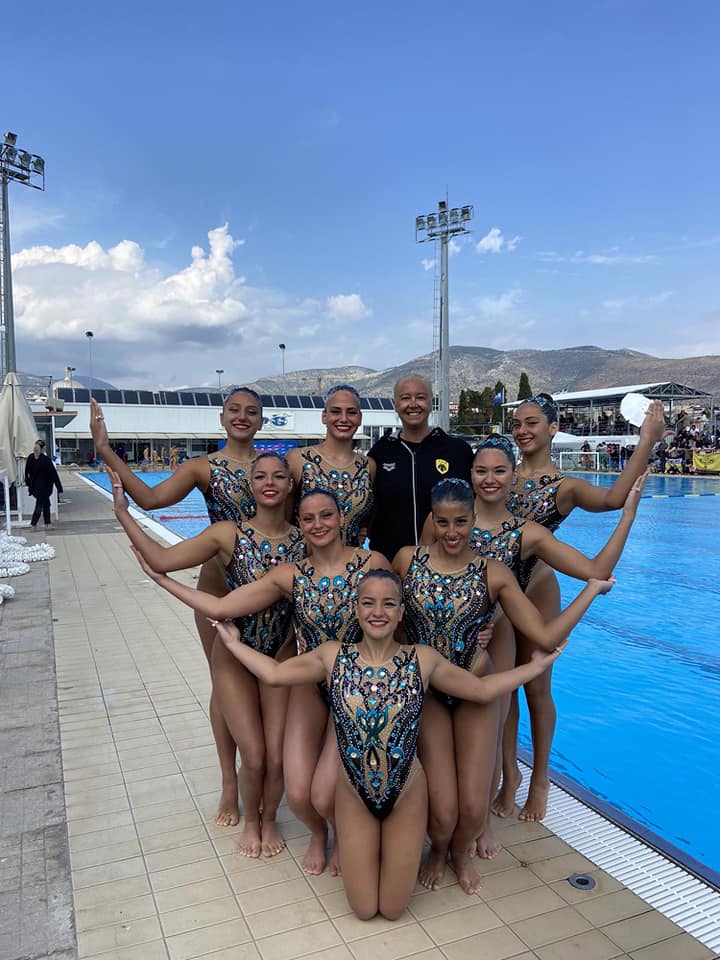 ΑΕΚ: «Χρυσά» τα κορίτσια της ΑΕΚ στο ελεύθερο ομαδικό καλλιτεχνικής κολύμβησης (ΦΩΤΟ)