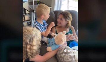 Σπαραχτικό VIDEO – Το δώρο σε 4χρονο που η μητέρα του πεθαίνει από καρκίνο