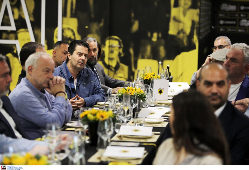 ΑΕΚ: Εικόνες από την συνάντηση Μελισσανίδη με τους δημοσιογράφους στην «Αγιά Σοφιά - OPAP Arena»