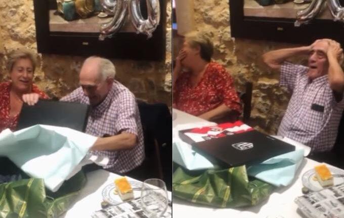 Ατλέτικο: Η συγκινητική αντίδραση 90χρονου που πήρε δώρο φανέλα της ομάδας (VIDEO)