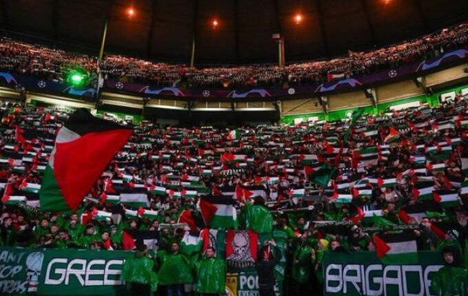 Σέλτικ - Ατλέτικο: Αψήφησαν τις προτροπές του συλλόγου και ύψωσαν ξανά σημαίες υπέρ της Παλαιστίνης στο «Celtic Park» (VIDEO)