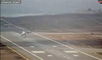 Τρόμος για επιβάτες: Αεροπλάνο αναπηδά ανεξέλεγκτα στον διάδρομο προσγείωσης – «Πάλευε» με τον αέρα! (VIDEO)