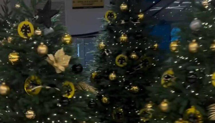 ΑΕΚ: Στολίστηκε για τα Χριστούγεννα η «Αγιά Σοφιά-OPAP ARENA» (VIDEO)