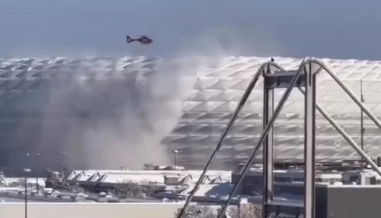 Μπάγερν Μονάχου: Καθάρισαν τα χιόνια από την οροφή της «Allianz Arena»  με ελικόπτερο (VIDEO)