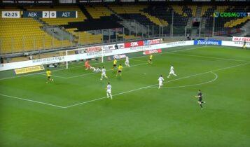ΑΕΚ – Αστέρας Τρίπολης: Γύρισμα του Ελίασον από δεξιά, νέο αυτογκόλ του Ζουκάνοβιτς και 3-0! (VIDEO)