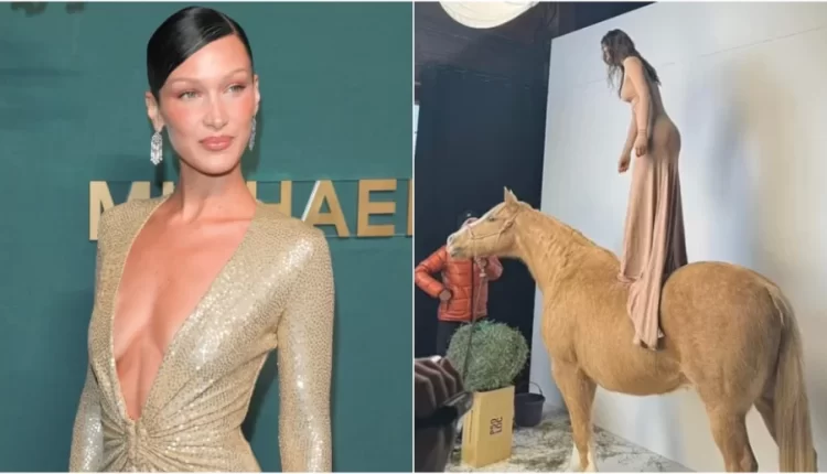 Μπέλα Χαντίντ: Οργή με το μοντέλο που πατάει πάνω σε άλογο για φωτογράφηση – Το βασανίζεις, της γράφουν