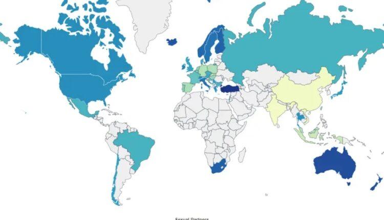 Οι χώρες με τον μεγαλύτερο αριθμό σεξουαλικών συντρόφων κατά μέσο όρο – Πού βρίσκεται η Ελλάδα