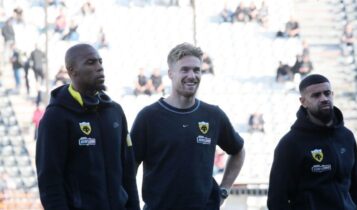 AEK: Η αναγνωριστική βόλτα των παικτών στο γήπεδο της Τούμπας